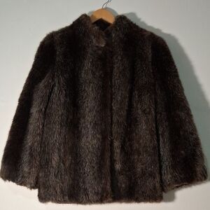 Hillmoor New York Vegan  Fur Coat Size L